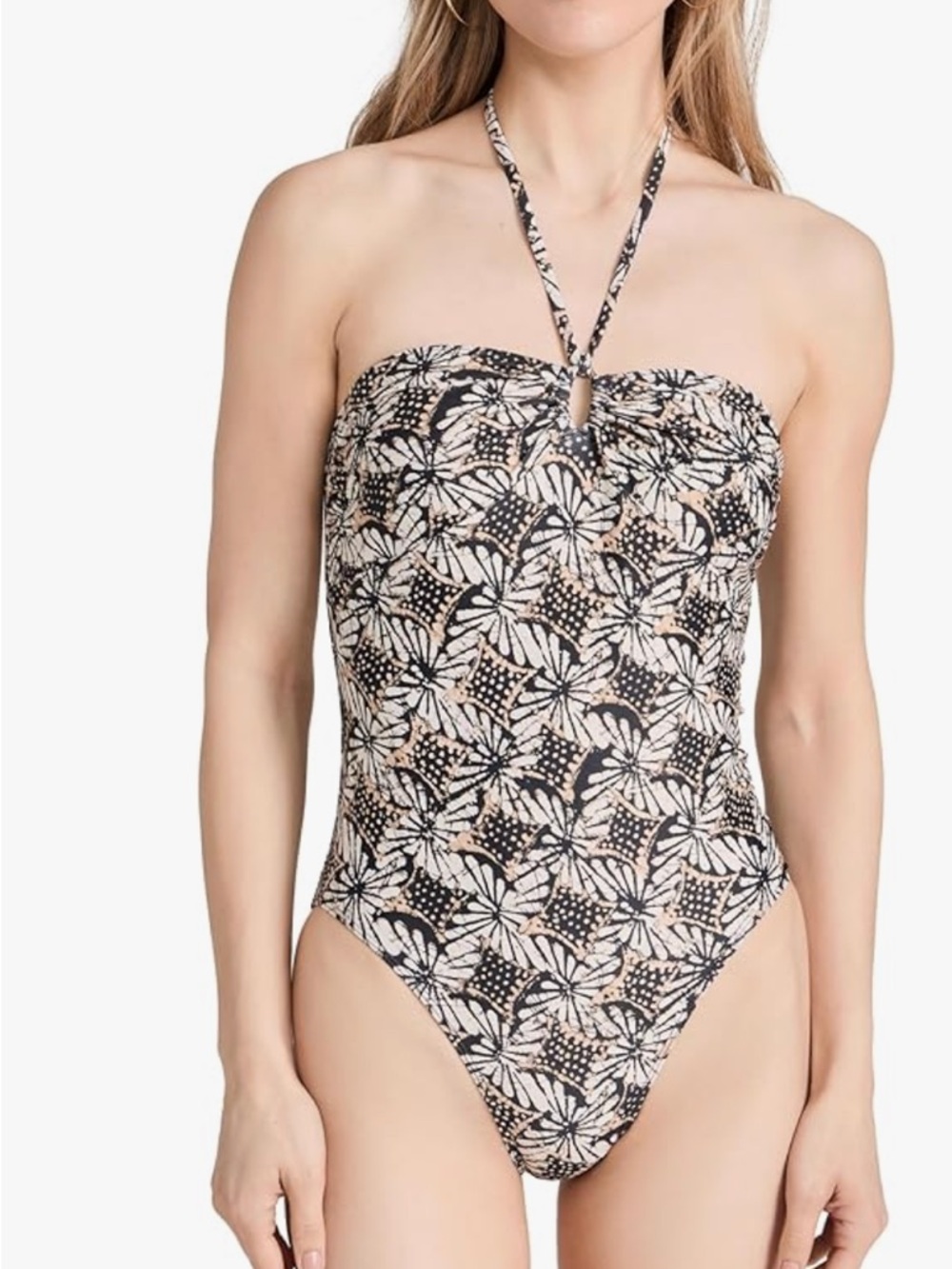 XiRENA Analyse Tobacco Petal One-Piece Swimsuit L